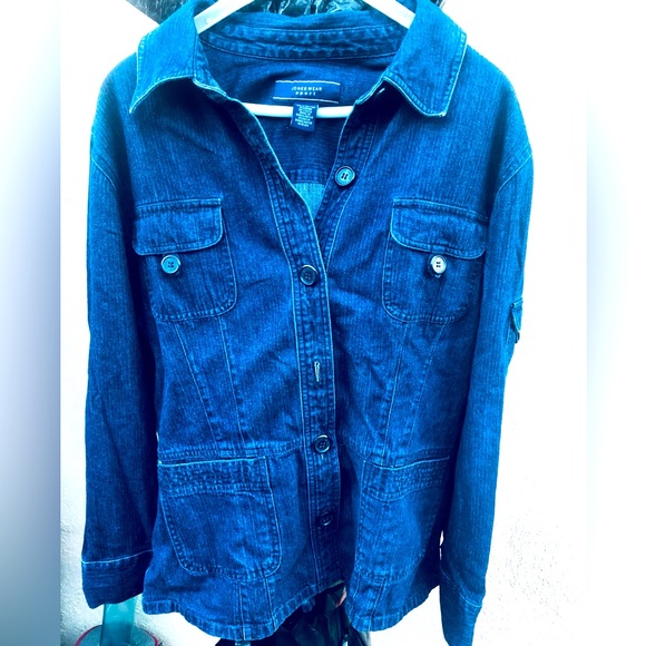 Jones Wear Jackets & Blazers - Jones Wear Sport Denim Jean Jacket XL